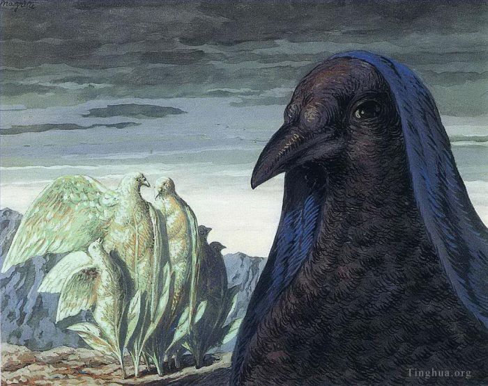 雷内·马格利特 当代各类绘画作品 -  《白马王子,1941》
