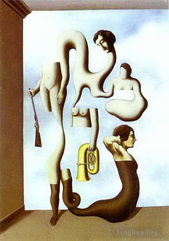 雷内·马格利特 当代各类绘画作品 -  《杂技演员的练习,1928》