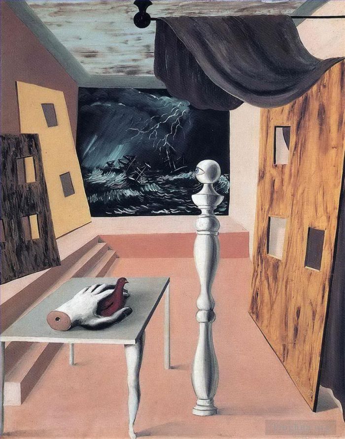 雷内·马格利特 当代各类绘画作品 -  《艰难的穿越,1926》