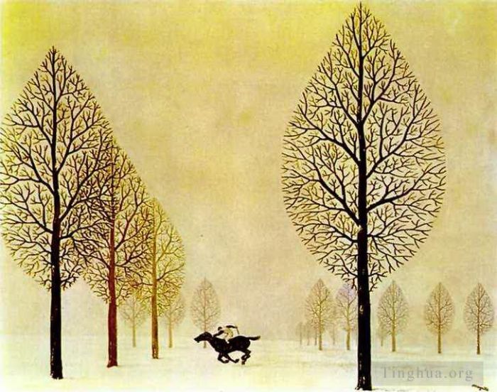雷内·马格利特 当代各类绘画作品 -  《失踪的骑师,1948》