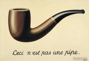 雷内·马格利特的当代艺术作品《图像的背叛这不是烟斗,1942》