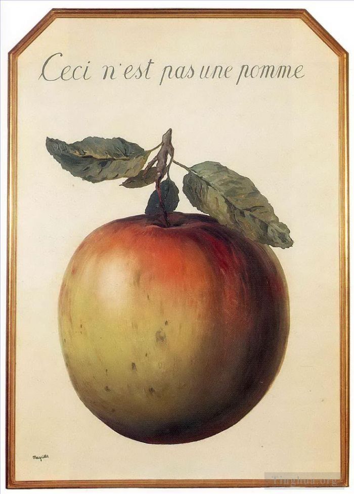 雷内·马格利特 当代各类绘画作品 -  《这不是苹果,1964》