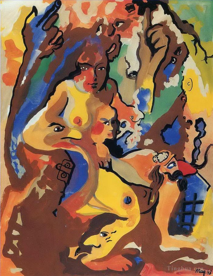 雷内·马格利特 当代各类绘画作品 -  《泰坦尼亚,1948》