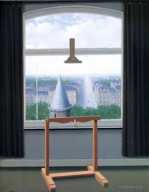雷内·马格利特的当代艺术作品《欧几里德走过的地方,1955》