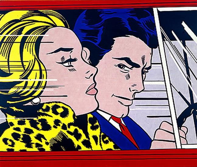 罗伊·利希滕斯坦 当代各类绘画作品 -  《在车里,1963》
