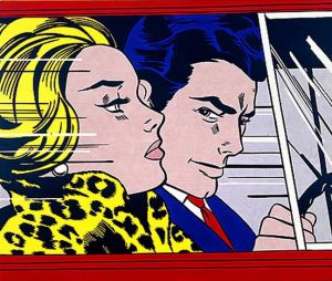 罗伊·利希滕斯坦的当代艺术作品《在车里,1963》