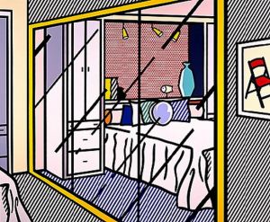 罗伊·利希滕斯坦的当代艺术作品《带镜子衣柜的内部,1991》
