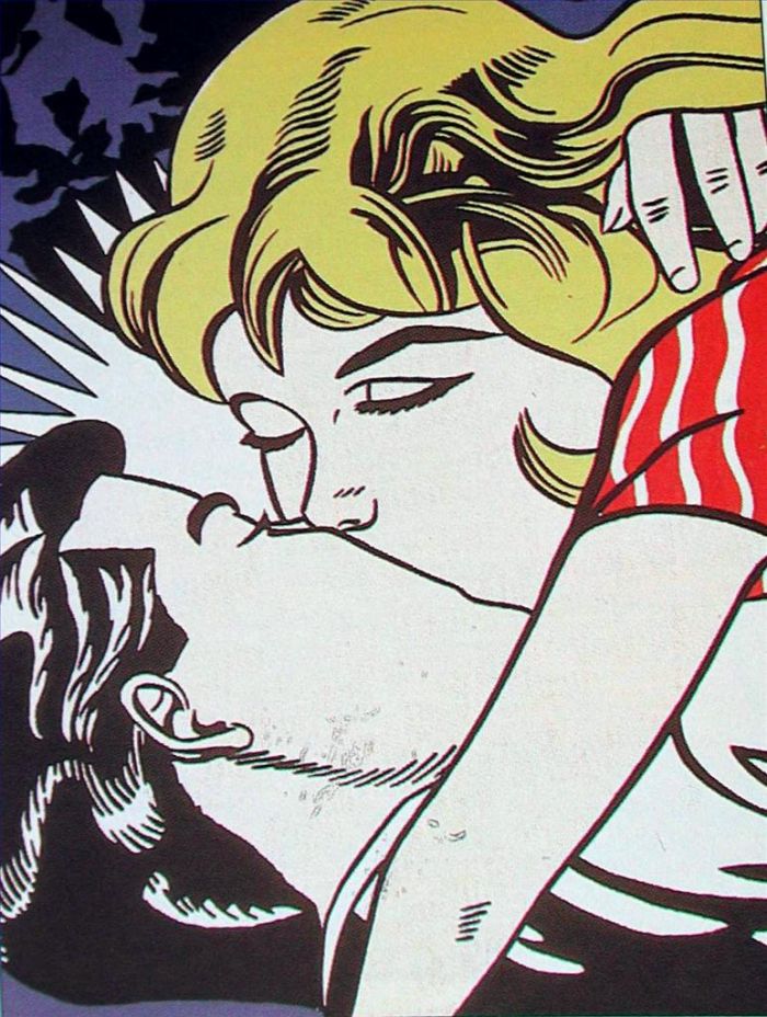 罗伊·利希滕斯坦 当代各类绘画作品 -  《吻2》