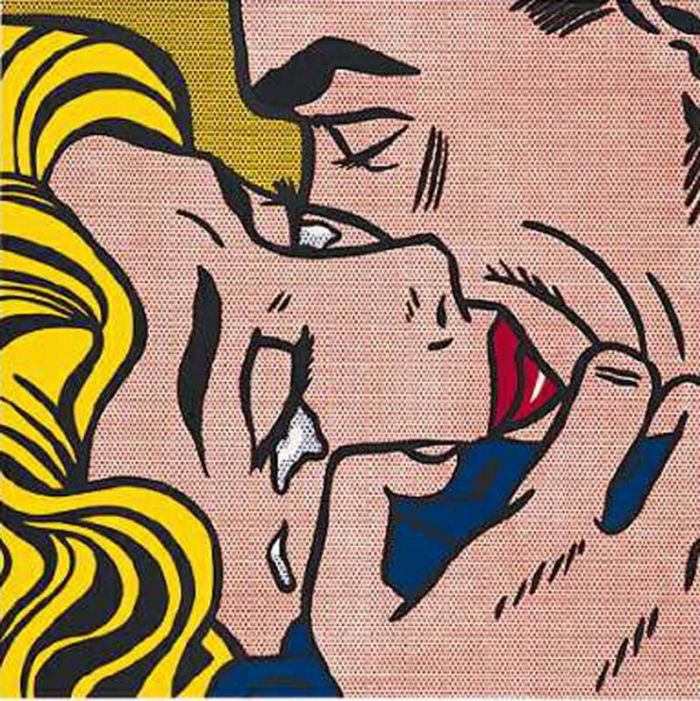 罗伊·利希滕斯坦 当代各类绘画作品 -  《吻》