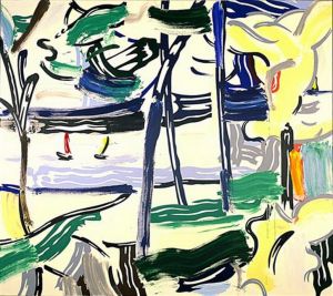当代绘画 - 《帆船穿过树林,1984》