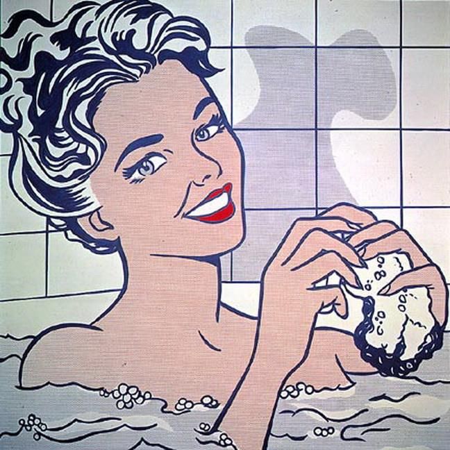 罗伊·利希滕斯坦 当代各类绘画作品 -  《洗澡的女人,1963》