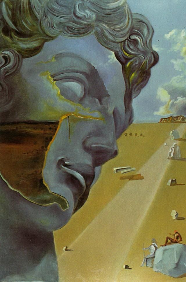 萨尔瓦多·达利 当代油画作品 -  《以朱利亚诺·迪·美第奇的头像为灵感》