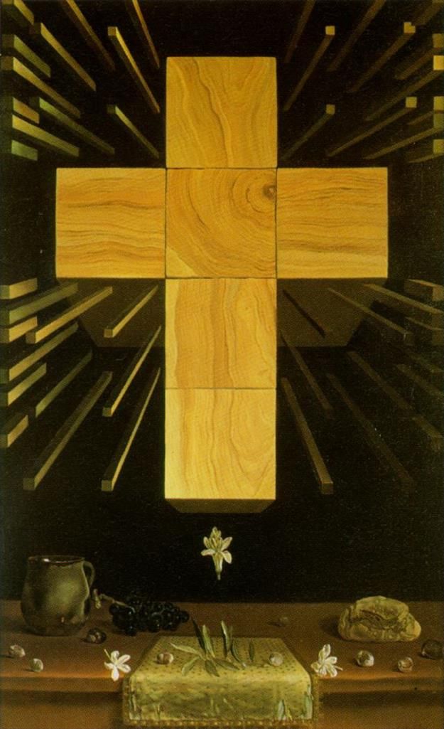 萨尔瓦多·达利 当代油画作品 -  《算术十字》