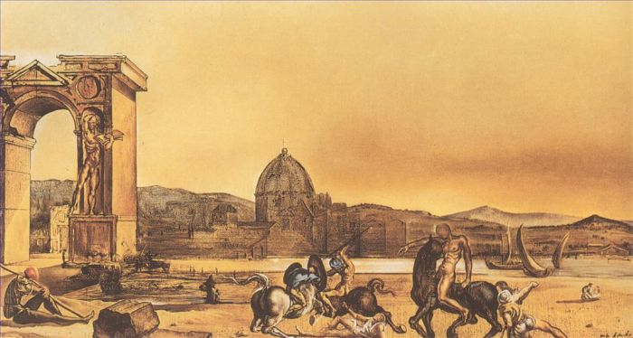 萨尔瓦多·达利 当代油画作品 -  《秋季奏鸣曲》