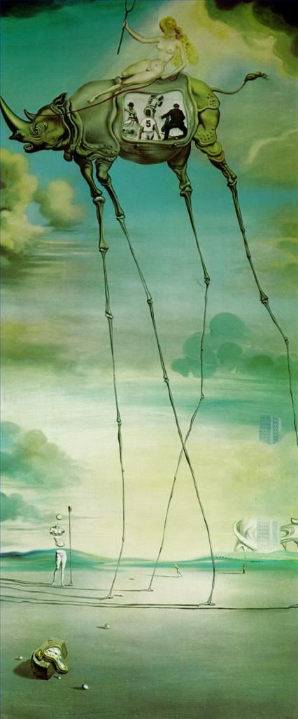 萨尔瓦多·达利 当代油画作品 -  《仙境之旅》