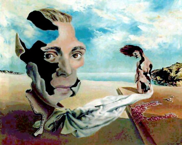 萨尔瓦多·达利 当代油画作品 -  《腐蚀性》