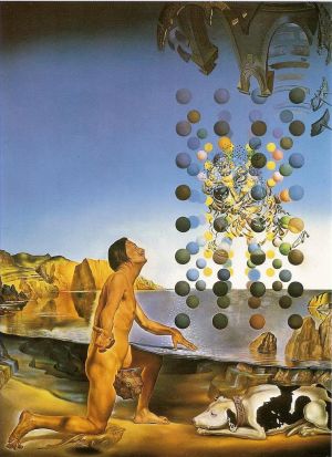 萨尔瓦多·达利的当代艺术作品《大理,裸体沉思于五常身前》