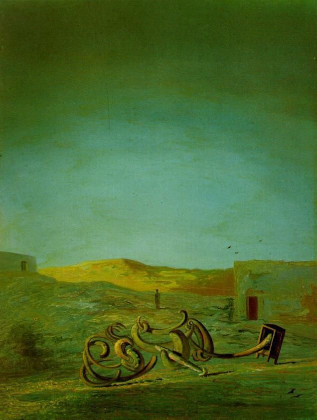 萨尔瓦多·达利 当代油画作品 -  《沙漠景观》