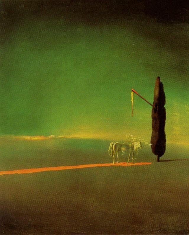 萨尔瓦多·达利 当代油画作品 -  《日食与蔬菜渗透》