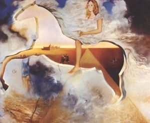 萨尔瓦多·达利的当代艺术作品《卡门·博尔迪乌·佛朗哥的马术肖像》