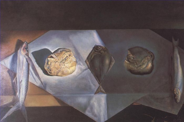 萨尔瓦多·达利 当代油画作品 -  《圣体静物》