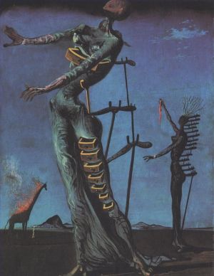 萨尔瓦多·达利的当代艺术作品《火焰长颈鹿》
