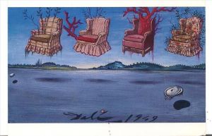 萨尔瓦多·达利的当代艺术作品《天空中的四张扶手椅》