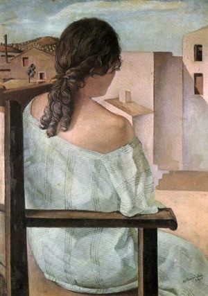 萨尔瓦多·达利的当代艺术作品《后面的女孩》