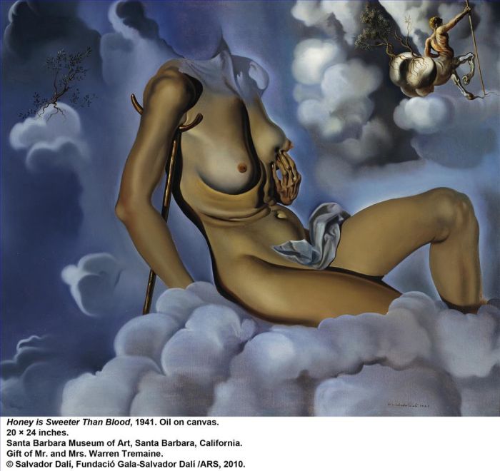 萨尔瓦多·达利 当代油画作品 -  《蜜比血甜2》