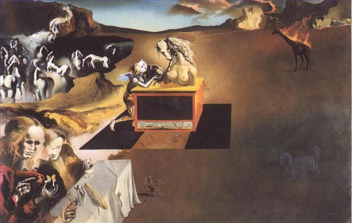 萨尔瓦多·达利 当代油画作品 -  《怪物的发明》