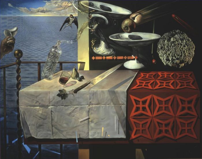 萨尔瓦多·达利 当代油画作品 -  《活的静物》