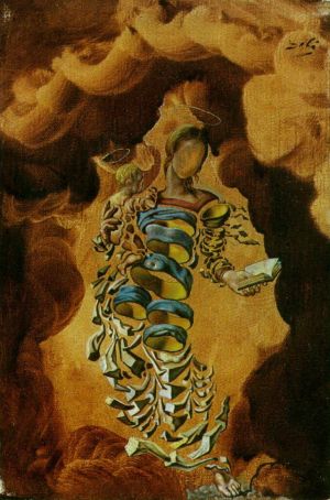 萨尔瓦多·达利的当代艺术作品《粒子中的麦当娜》