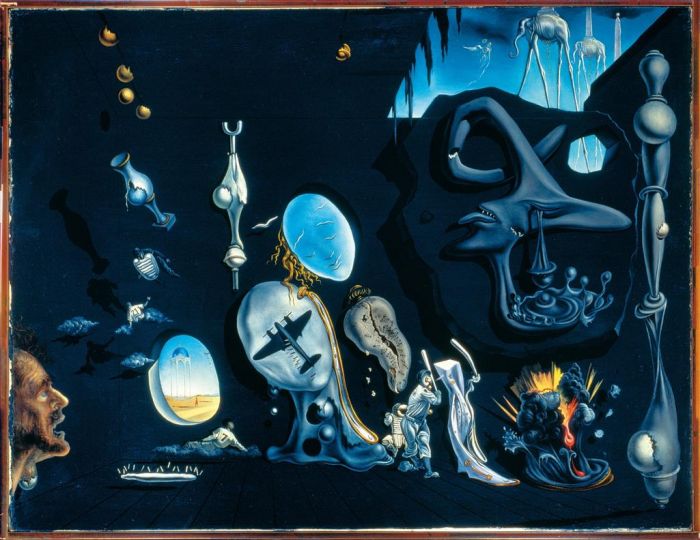 萨尔瓦多·达利 当代油画作品 -  《忧郁原子》