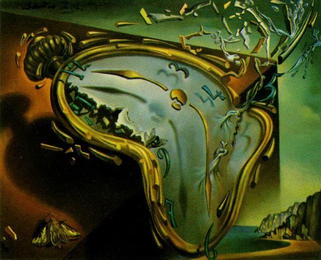 萨尔瓦多·达利 当代油画作品 -  《融化的手表》