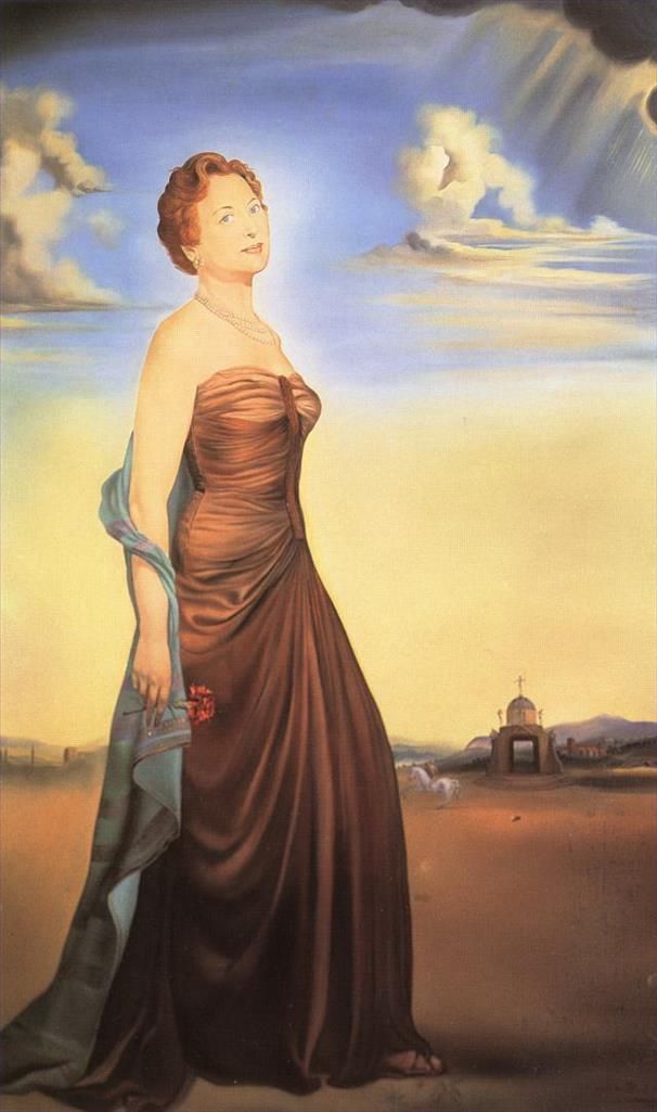 萨尔瓦多·达利 当代油画作品 -  《里斯女士》