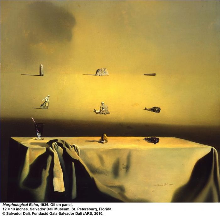 萨尔瓦多·达利 当代油画作品 -  《形态回声,1936》