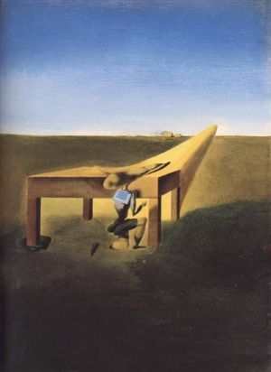 萨尔瓦多·达利的当代艺术作品《十岁的我，当我还是蚱蜢的孩子时》