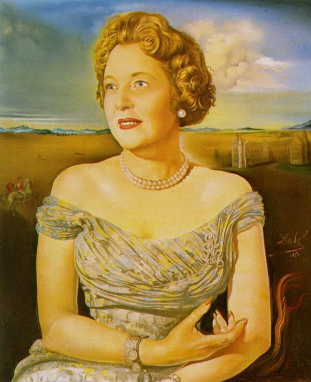 萨尔瓦多·达利 当代油画作品 -  《吉斯兰·德·乌尔特蒙伯爵夫人的肖像》
