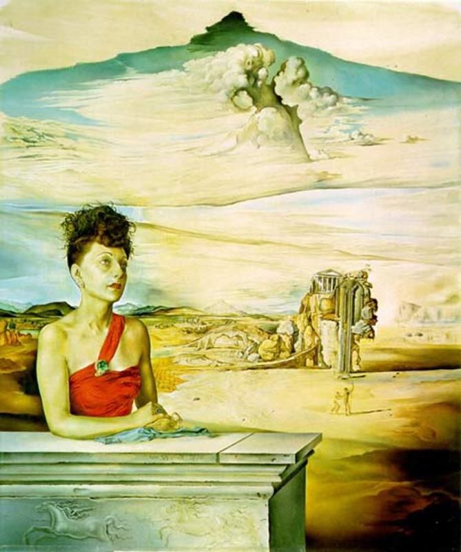 萨尔瓦多·达利 当代油画作品 -  《杰克·华纳夫人的肖像》