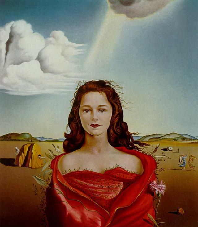 萨尔瓦多·达利 当代油画作品 -  《玛丽·西格尔夫人的肖像》