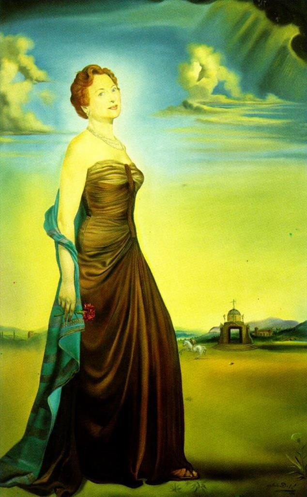 萨尔瓦多·达利 当代油画作品 -  《里夫斯夫人的肖像》