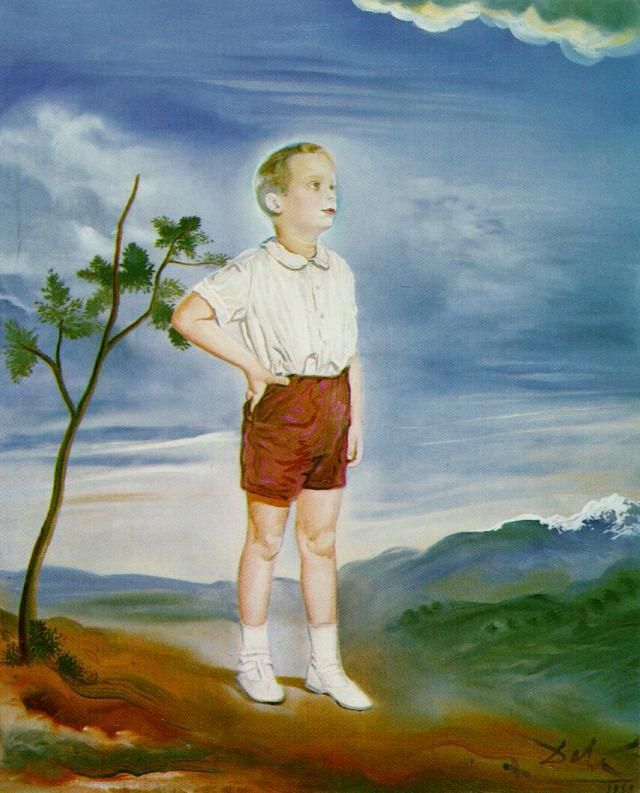 萨尔瓦多·达利 当代油画作品 -  《一个孩子的肖像》