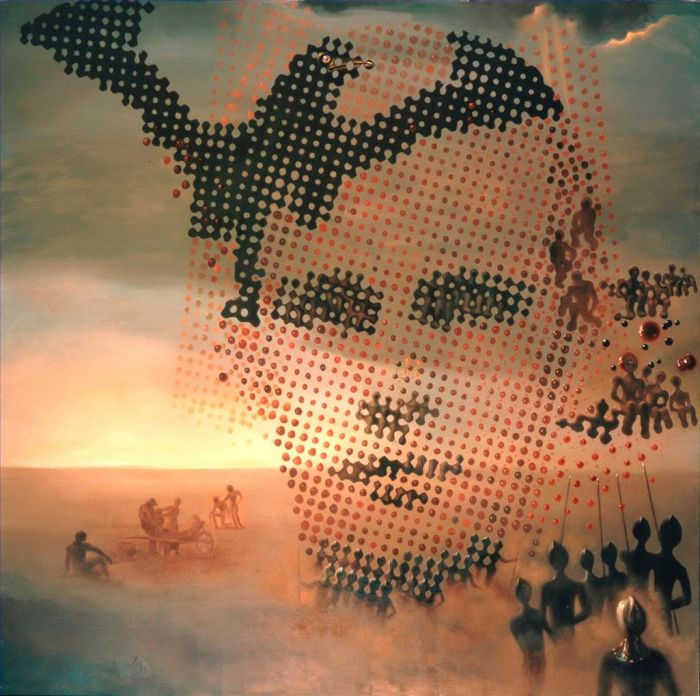 萨尔瓦多·达利 当代油画作品 -  《我死去的兄弟的肖像》