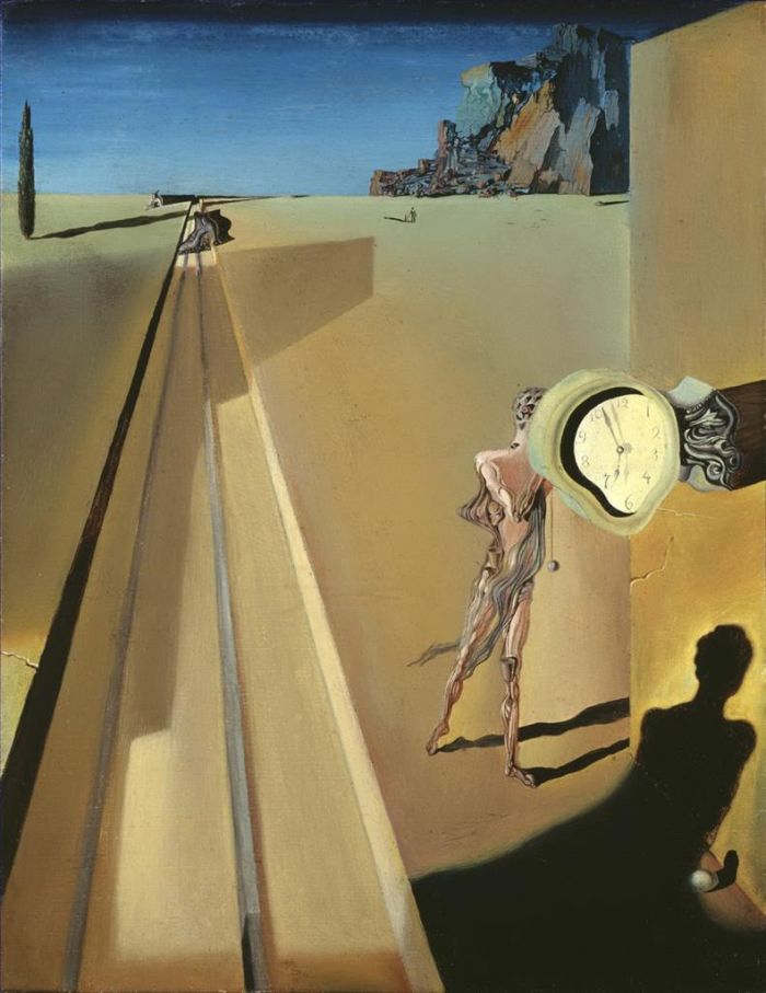 萨尔瓦多·达利 当代油画作品 -  《火车站的过早僵化》