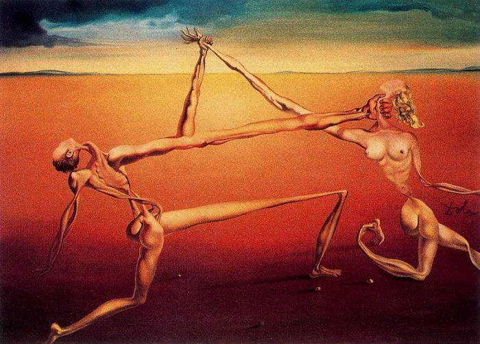 萨尔瓦多·达利 当代油画作品 -  《摇滚乐》