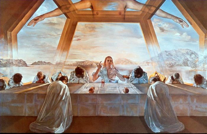 萨尔瓦多·达利 当代油画作品 -  《最后的晚餐上圣餐》