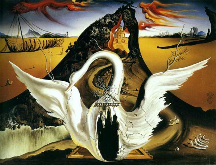 萨尔瓦多·达利 当代油画作品 -  《为酒神节设置》