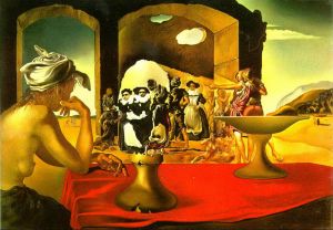 萨尔瓦多·达利的当代艺术作品《奴隶市场与消失的伏尔泰半身像》