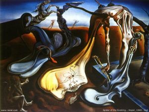 萨尔瓦多·达利的当代艺术作品《傍晚的蜘蛛希望》