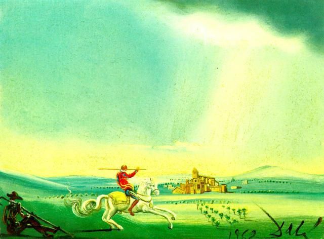 萨尔瓦多·达利 当代油画作品 -  《圣乔治与龙》